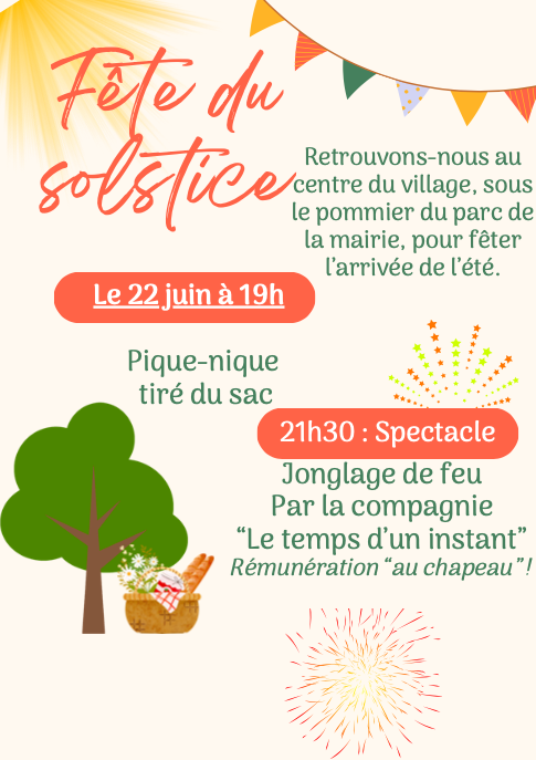 Affiche fête du solstice